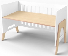 Ліжечко-трансформер IndigoWood Shuttle gray / natural wood